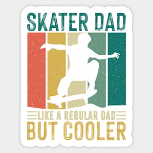 Retro Skater Dad Sticker